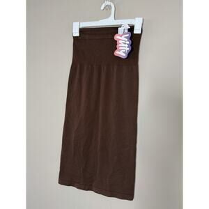 NWT Women’s Yitty Smooth As Hell Shaping Skirt Bossed Up Brown $84.95 MSRP Small